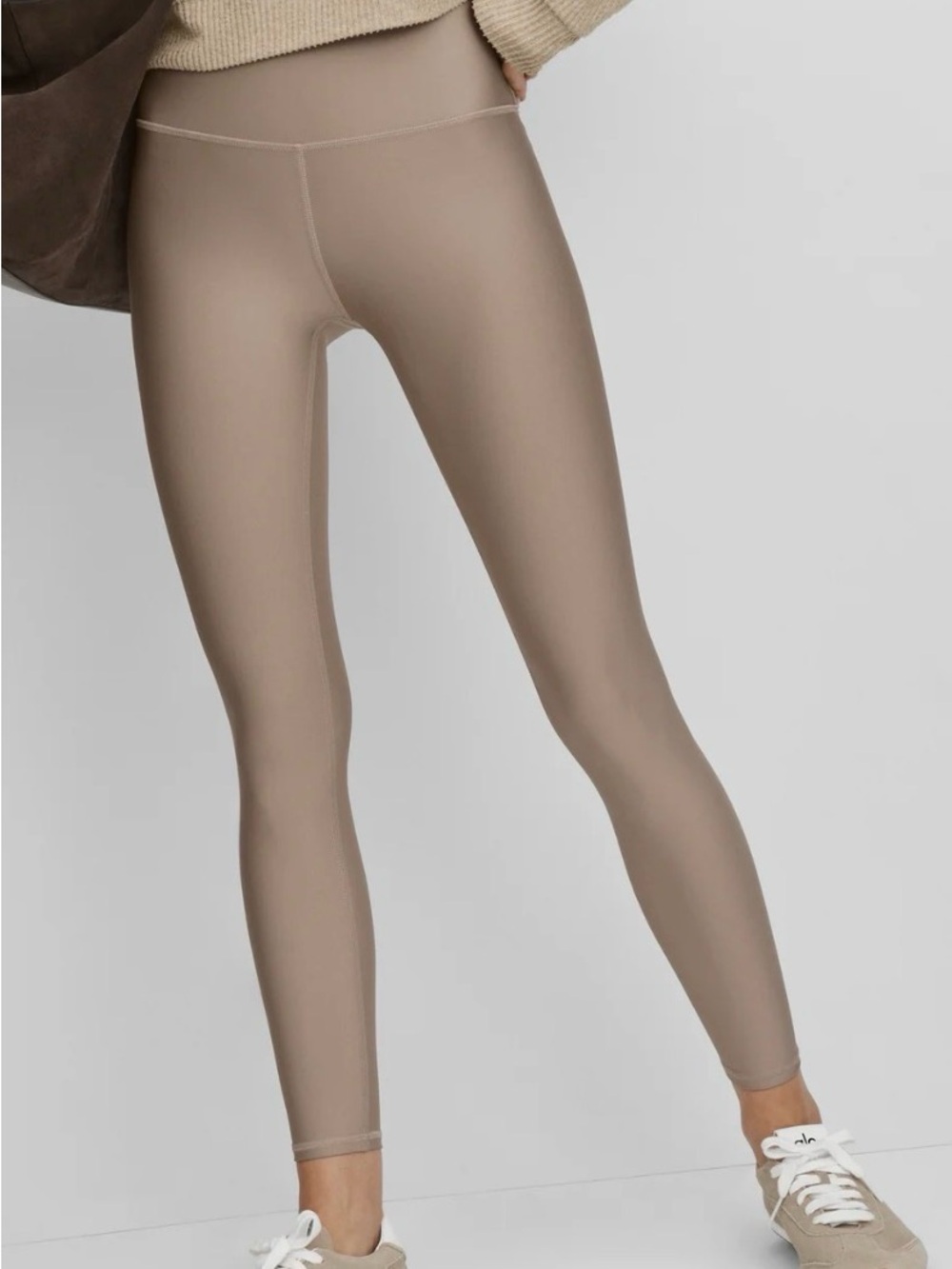 Alo Yoga High-Waist Airlift Legging 7/8 — Taupe — Size Small